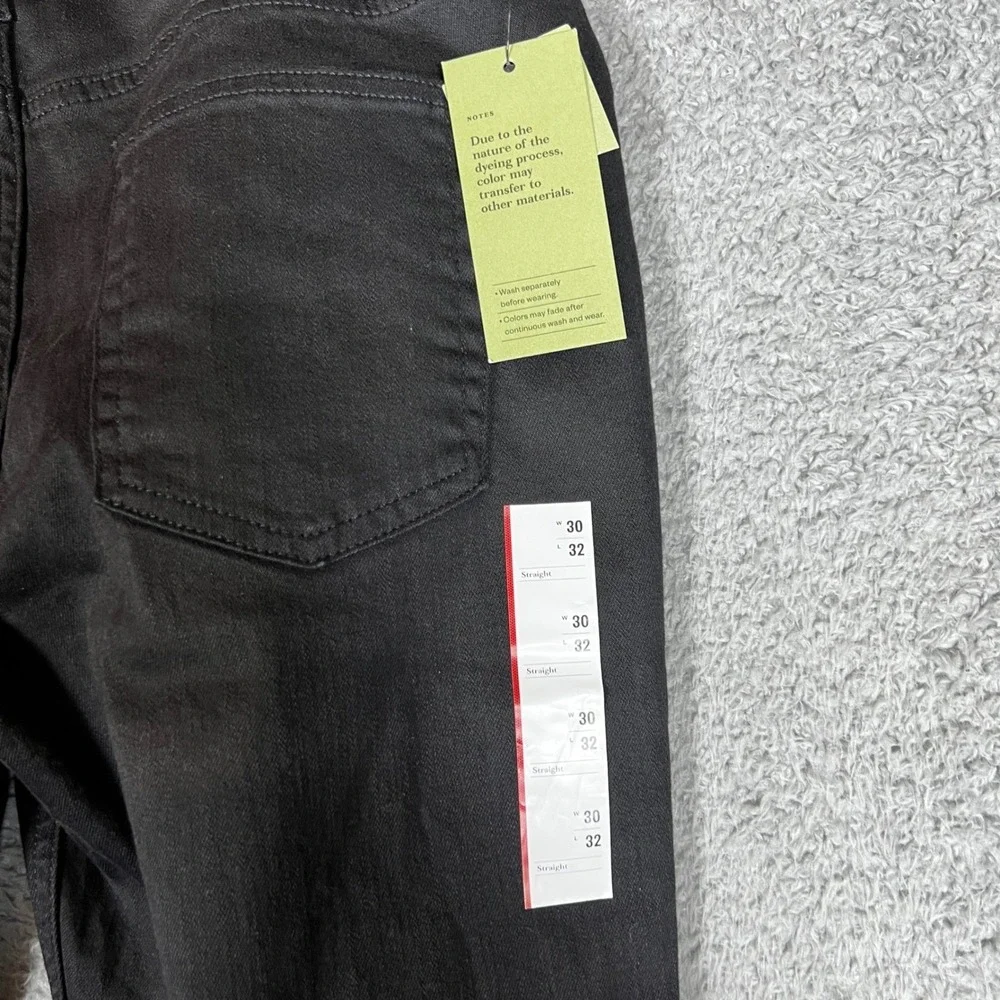 Goodfellow Jeans Mens 30x32 Black New Total Flex Stretch Denim Straight